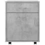 Armario ruedas madera contrachapada gris hormigón 45x38x54 cm de vidaXL, Taquillas y armarios de almacenamiento - Ref: Foro24...