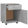 Armario ruedas madera contrachapada gris hormigón 45x38x54 cm de vidaXL, Taquillas y armarios de almacenamiento - Ref: Foro24...
