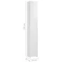 Armario baño madera contrachapada blanco brillo 25x26,5x170 cm de vidaXL, Muebles de baño - Ref: Foro24-808437, Precio: 64,77...