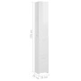 Armario baño madera contrachapada blanco brillo 25x26,5x170 cm de vidaXL, Muebles de baño - Ref: Foro24-808437, Precio: 66,82...