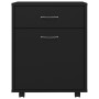 Kleiderschrank mit Rollen aus schwarzem Holzwerkstoff, 45 x 38 x 54 cm von vidaXL, Schließfächer und Lagerschränke - Ref: For...