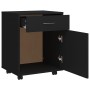 Kleiderschrank mit Rollen aus schwarzem Holzwerkstoff, 45 x 38 x 54 cm von vidaXL, Schließfächer und Lagerschränke - Ref: For...