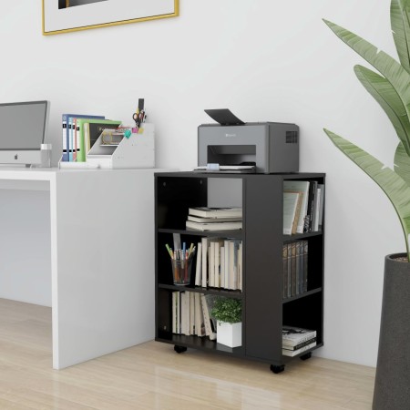 Sperrholzschrank mit Rädern schwarz 60x35x75 cm von vidaXL, Schließfächer und Lagerschränke - Ref: Foro24-808450, Preis: 52,0...