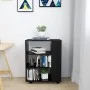 Sperrholzschrank mit Rädern schwarz 60x35x75 cm von vidaXL, Schließfächer und Lagerschränke - Ref: Foro24-808450, Preis: 52,0...
