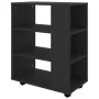 Sperrholzschrank mit Rädern schwarz 60x35x75 cm von vidaXL, Schließfächer und Lagerschränke - Ref: Foro24-808450, Preis: 52,0...