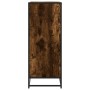 Zapatero de madera y metal roble ahumado 75x38x97,5 cm