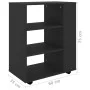 Sperrholzschrank mit Rädern schwarz 60x35x75 cm von vidaXL, Schließfächer und Lagerschränke - Ref: Foro24-808450, Preis: 52,0...