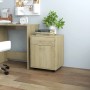 Kleiderschrank mit Rollen Sonoma-Eichensperrholz 45x38x54cm von vidaXL, Schließfächer und Lagerschränke - Ref: Foro24-808443,...