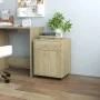 Kleiderschrank mit Rollen Sonoma-Eichensperrholz 45x38x54cm von vidaXL, Schließfächer und Lagerschränke - Ref: Foro24-808443,...