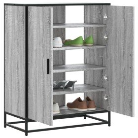 Zapatero madera de ingeniería y metal gris Sonoma 75x38x97,5 cm Zapatero madera de ingeniería y metal gris Sonoma 75x38x97,5 cm