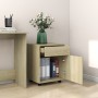 Kleiderschrank mit Rollen Sonoma-Eichensperrholz 45x38x54cm von vidaXL, Schließfächer und Lagerschränke - Ref: Foro24-808443,...