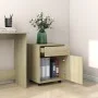Wardrobe with wheels Sonoma oak plywood 45x38x54cm by vidaXL, Lockers and storage cabinets - Ref: Foro24-808443, Price: 52,59...