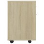 Kleiderschrank mit Rollen Sonoma-Eichensperrholz 45x38x54cm von vidaXL, Schließfächer und Lagerschränke - Ref: Foro24-808443,...