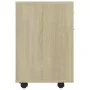 Kleiderschrank mit Rollen Sonoma-Eichensperrholz 45x38x54cm von vidaXL, Schließfächer und Lagerschränke - Ref: Foro24-808443,...
