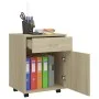 Kleiderschrank mit Rollen Sonoma-Eichensperrholz 45x38x54cm von vidaXL, Schließfächer und Lagerschränke - Ref: Foro24-808443,...