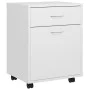Rollschrank aus weißem Sperrholz, 45 x 38 x 54 cm von vidaXL, Schließfächer und Lagerschränke - Ref: Foro24-808440, Preis: 53...