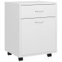 Rollschrank aus weißem Sperrholz, 45 x 38 x 54 cm von vidaXL, Schließfächer und Lagerschränke - Ref: Foro24-808440, Preis: 54...