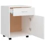 Rollschrank aus weißem Sperrholz, 45 x 38 x 54 cm von vidaXL, Schließfächer und Lagerschränke - Ref: Foro24-808440, Preis: 53...
