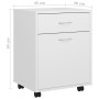 Rollschrank aus weißem Sperrholz, 45 x 38 x 54 cm von vidaXL, Schließfächer und Lagerschränke - Ref: Foro24-808440, Preis: 54...