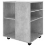 Kleiderschrank aus betongrauem Sperrholz mit Rollen, 60 x 53 x 72 cm von vidaXL, Schließfächer und Lagerschränke - Ref: Foro2...