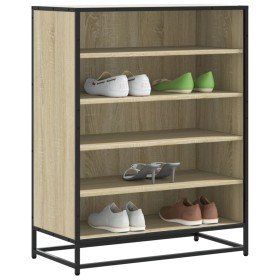 Zapatero de madera y metal roble Sonoma 75x38x97,5 cm Zapatero de madera y metal roble Sonoma 75x38x97,5 cm