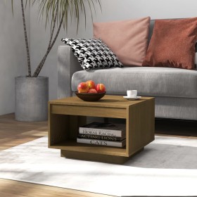 Mesa de centro de madera maciza pino marrón miel 50x50x33,5 cm de vidaXL, Mesas de centro - Ref: Foro24-808506, Precio: 47,87...