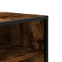 Zapatero de madera y metal roble ahumado 75x38x97,5 cm