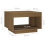 Massiver Couchtisch aus honigbraunem Kiefernholz, 50 x 50 x 33,5 cm von vidaXL, Couchtisch - Ref: Foro24-808506, Preis: 47,87...