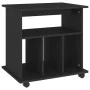 Schwarzer Sperrholzschrank mit Rollen 60x45x60 cm von vidaXL, Schließfächer und Lagerschränke - Ref: Foro24-808477, Preis: 48...