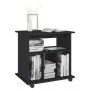 Schwarzer Sperrholzschrank mit Rollen 60x45x60 cm von vidaXL, Schließfächer und Lagerschränke - Ref: Foro24-808477, Preis: 48...