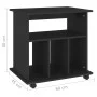 Schwarzer Sperrholzschrank mit Rollen 60x45x60 cm von vidaXL, Schließfächer und Lagerschränke - Ref: Foro24-808477, Preis: 48...