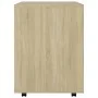 Kleiderschrank mit Rollen Sonoma-Eichensperrholz 60x53x72cm von vidaXL, Schließfächer und Lagerschränke - Ref: Foro24-808461,...