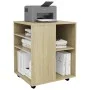 Kleiderschrank mit Rollen Sonoma-Eichensperrholz 60x53x72cm von vidaXL, Schließfächer und Lagerschränke - Ref: Foro24-808461,...