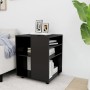 Plywood black wheeled cabinet 60x53x72 cm by vidaXL, Lockers and storage cabinets - Ref: Foro24-808459, Price: 77,91 €, Disco...