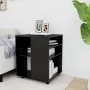 Sperrholzschrank mit Rädern schwarz 60x53x72 cm von vidaXL, Schließfächer und Lagerschränke - Ref: Foro24-808459, Preis: 77,2...