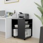 Plywood black wheeled cabinet 60x53x72 cm by vidaXL, Lockers and storage cabinets - Ref: Foro24-808459, Price: 77,91 €, Disco...