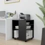 Sperrholzschrank mit Rädern schwarz 60x53x72 cm von vidaXL, Schließfächer und Lagerschränke - Ref: Foro24-808459, Preis: 77,2...