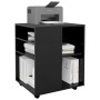 Plywood black wheeled cabinet 60x53x72 cm by vidaXL, Lockers and storage cabinets - Ref: Foro24-808459, Price: 77,91 €, Disco...