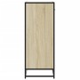 Zapatero de madera y metal roble Sonoma 75x38x97,5 cm