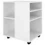 Weißer Sperrholzschrank mit Rollen 60x53x72 cm von vidaXL, Schließfächer und Lagerschränke - Ref: Foro24-808458, Preis: 75,83...