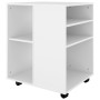 Weißer Sperrholzschrank mit Rollen 60x53x72 cm von vidaXL, Schließfächer und Lagerschränke - Ref: Foro24-808458, Preis: 76,90...