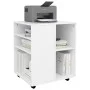 Weißer Sperrholzschrank mit Rollen 60x53x72 cm von vidaXL, Schließfächer und Lagerschränke - Ref: Foro24-808458, Preis: 75,83...