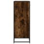 Zapatero de madera y metal roble ahumado 75x38x97,5 cm