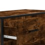 Zapatero de madera y metal roble ahumado 75x38x97,5 cm