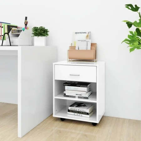 Sperrholz Radkasten glänzend weiß 46x36x59cm von vidaXL, Schließfächer und Lagerschränke - Ref: Foro24-808473, Preis: 47,65 €...