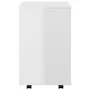 Armario ruedas madera contrachapada blanco brillante 46x36x59cm de vidaXL, Taquillas y armarios de almacenamiento - Ref: Foro...