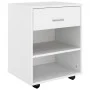 Sperrholzschrank mit Rädern weiß 46x36x59 cm von vidaXL, Schließfächer und Lagerschränke - Ref: Foro24-808467, Preis: 43,63 €...