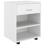 Sperrholzschrank mit Rädern weiß 46x36x59 cm von vidaXL, Schließfächer und Lagerschränke - Ref: Foro24-808467, Preis: 44,09 €...