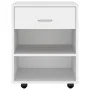 Sperrholzschrank mit Rädern weiß 46x36x59 cm von vidaXL, Schließfächer und Lagerschränke - Ref: Foro24-808467, Preis: 43,63 €...