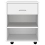 Sperrholzschrank mit Rädern weiß 46x36x59 cm von vidaXL, Schließfächer und Lagerschränke - Ref: Foro24-808467, Preis: 44,09 €...